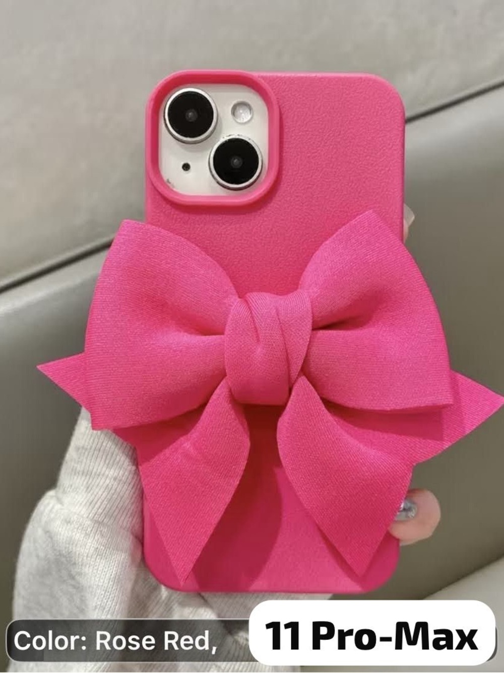 1-iPhone 11 Pro Max Case with pink bow